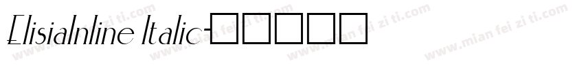 ElisiaInline Italic字体转换